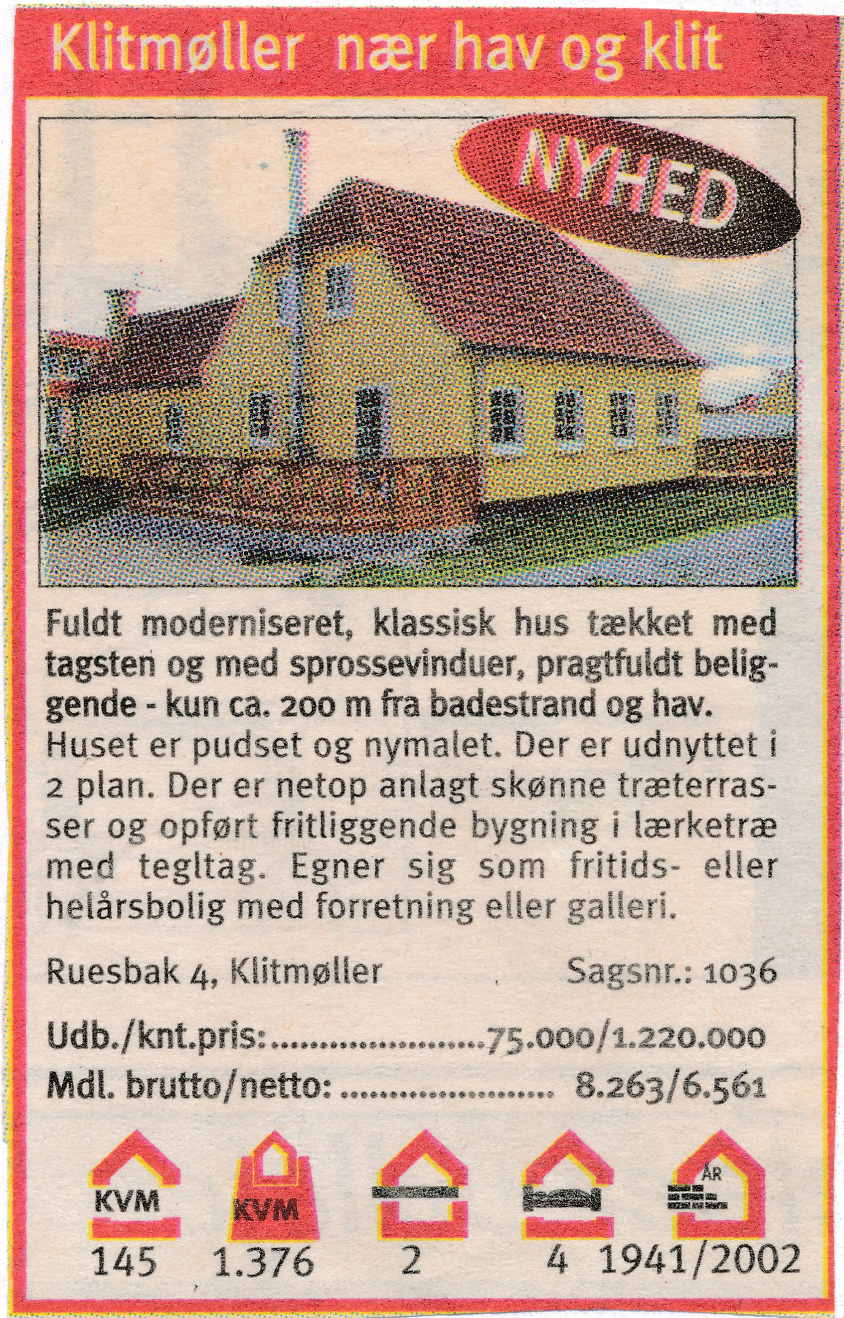 Matrnr 10 Salgsannonce