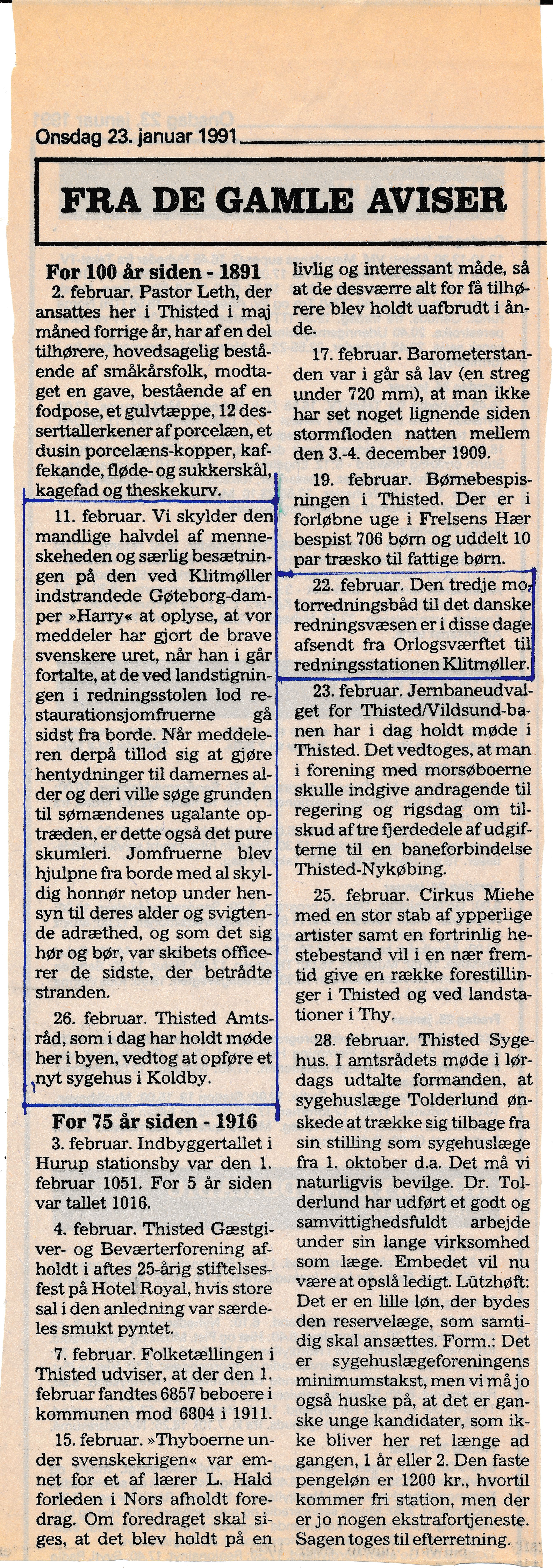 15a Matrnr 6ap Fra de gamle aviser 1991