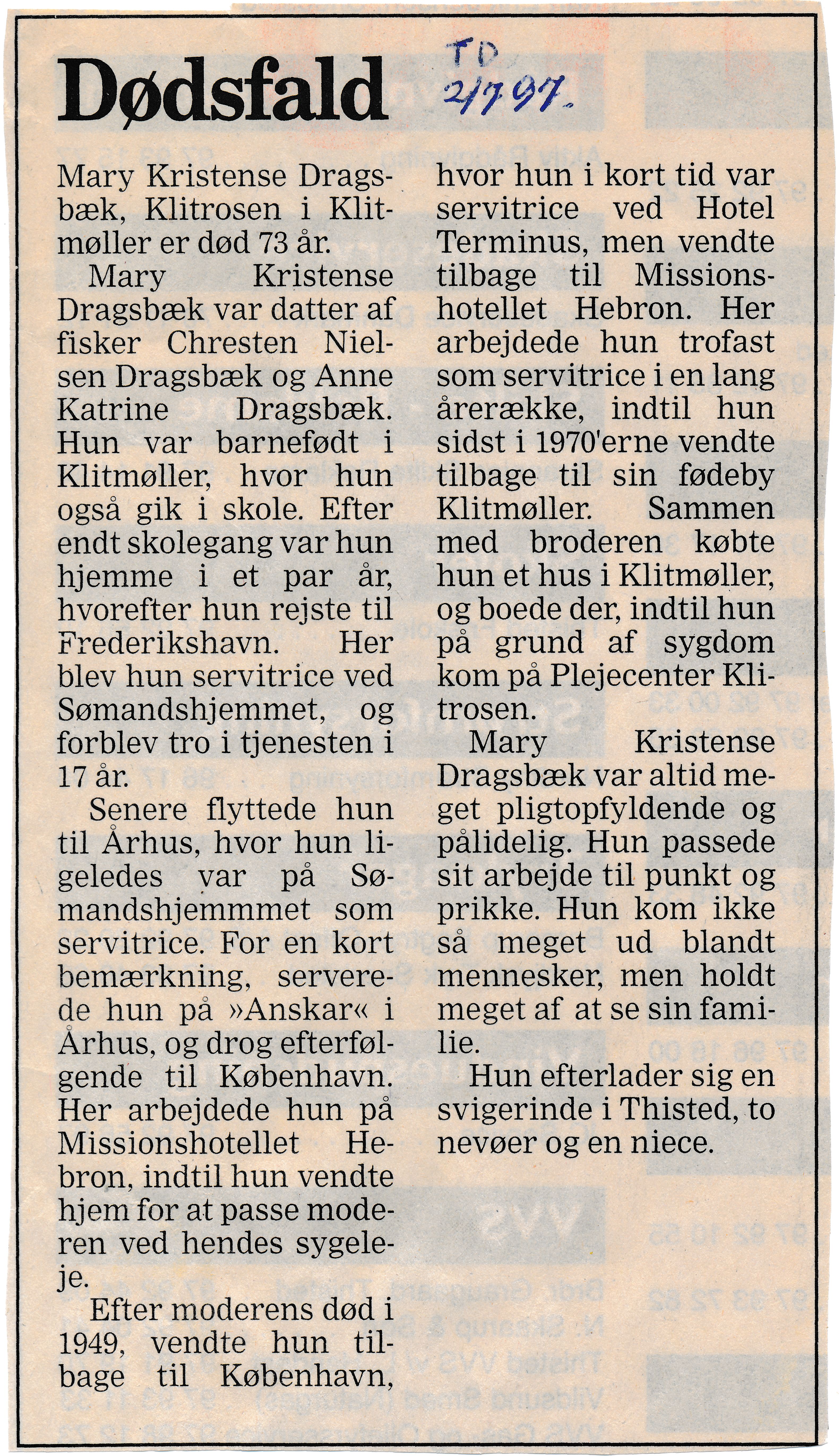 Matrnr 38v Nekrolog 1997