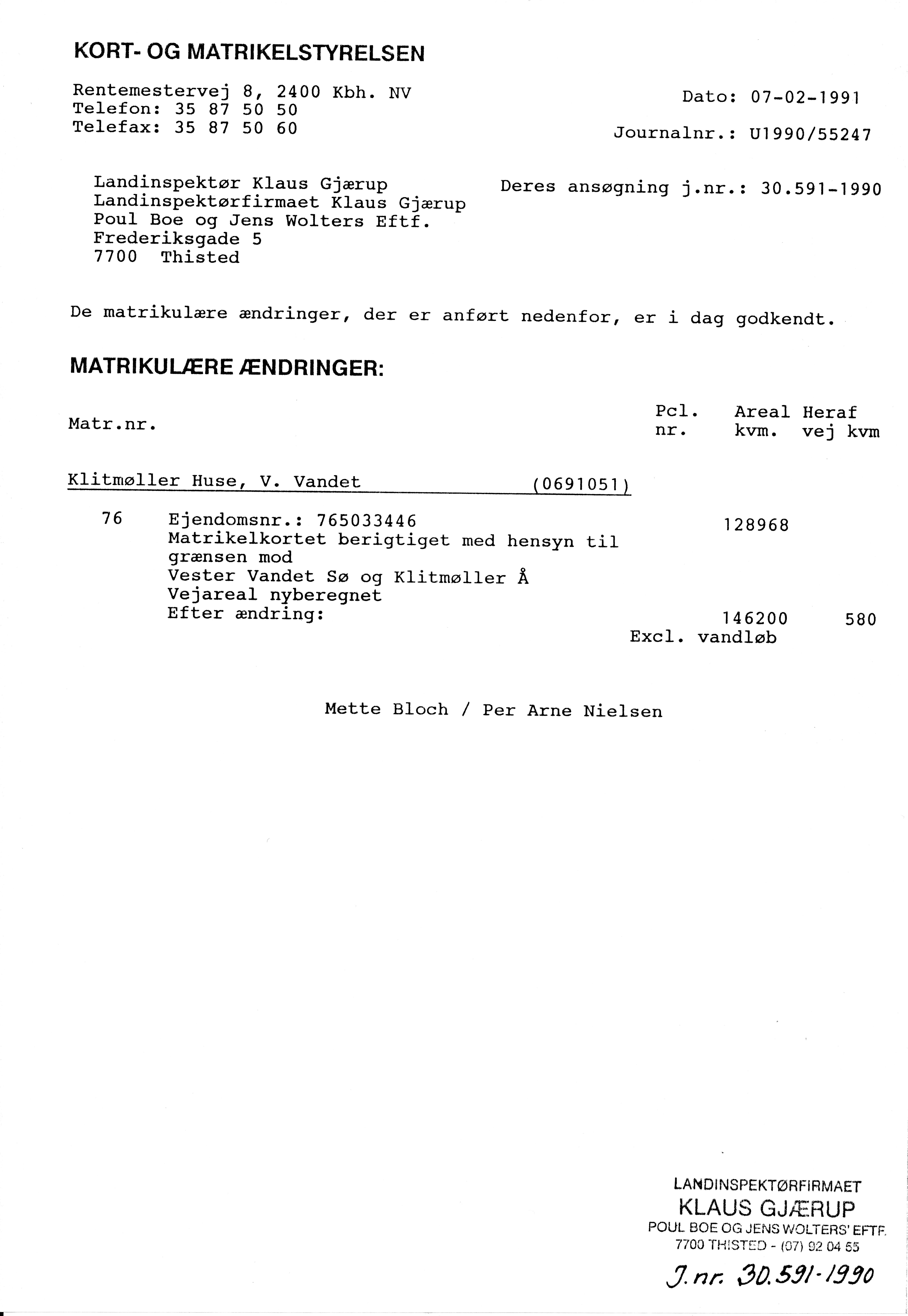 Matrnr 76 Matrikulre ndringer