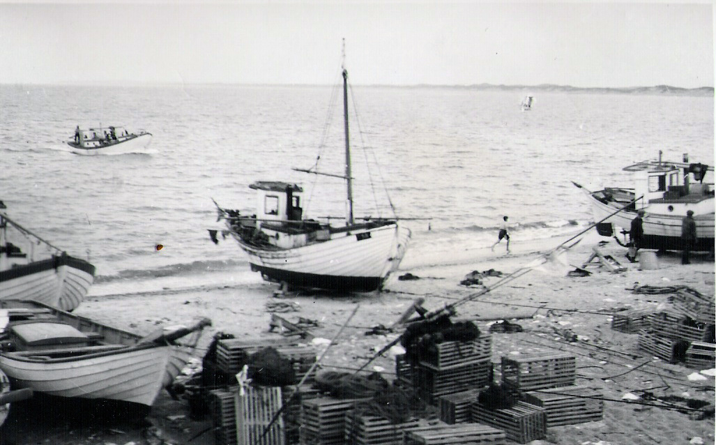 29 Matrnr 6 Klitmller 1935 Fiskekutter trkkes op