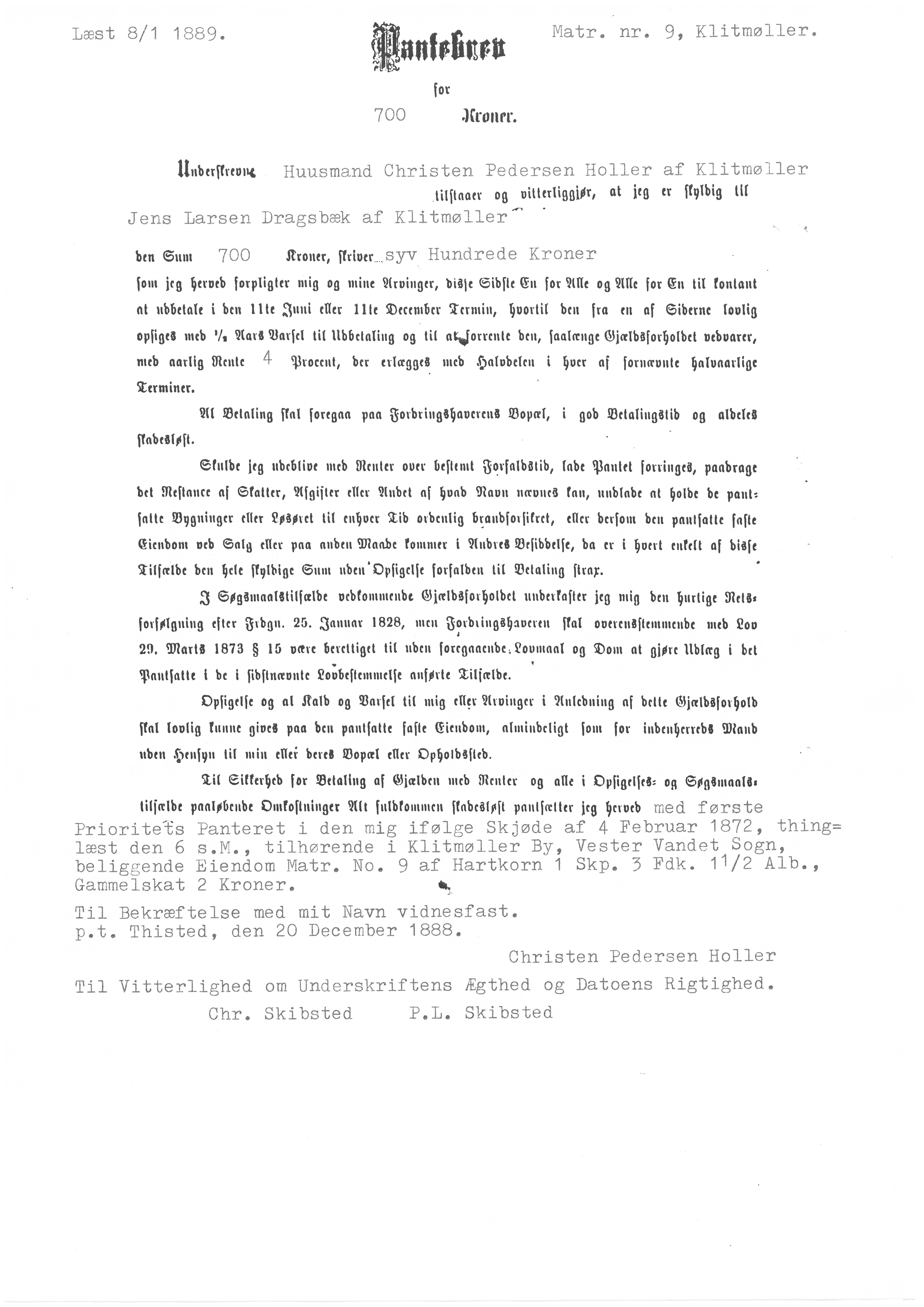 Matrnr 9 Pantebrev